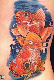 Talie dublu model de tatuaj pește roșu