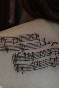 Dívka rameno totem Poznámka tetování vzor