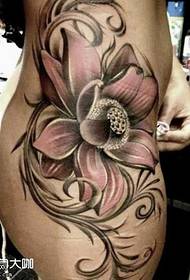 ຮູບແບບ tattoo lotus waist