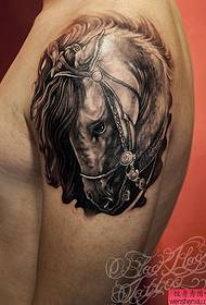 Tattoo show, anbefaler et stort arm hest tatovering mønster