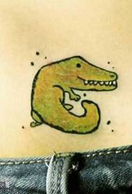 waist cute crocodile tattoo pattern