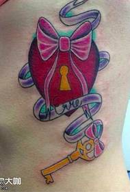 waist pink heart tattoo pattern 68480-waist lock wings tattoo pattern
