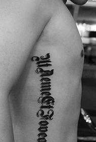 side waist style completely different English tattoo tattoo