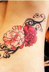 faisean pictiúr na bpatrún álainn tattoo bláthanna Floral álainn