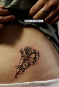 personal waist fashion good-looking rose tattoo picture picture