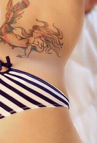 tyttö vyötärö kiusaus seksikäs sarjakuva muotokuva tatuointi kuva kuva