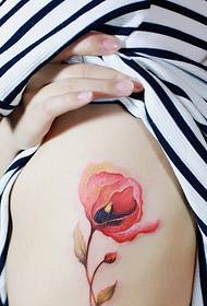 youth is like a flower-like side waist flower tattoo