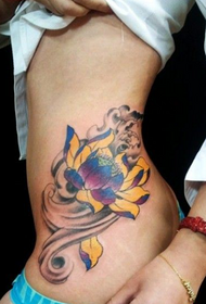 beauty waist lotus lamp table tattoo pattern