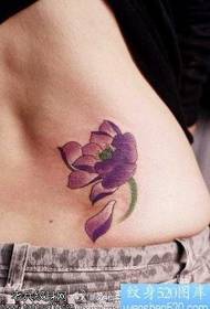 waist color lotus tattoo pattern
