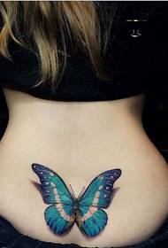 fashionable female back waist personalized good-looking color butterfly pattern picture