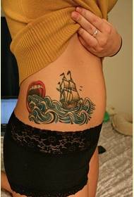 sexy femmina cintura bella vela tatuaggi di mudellu di tatuaggi
