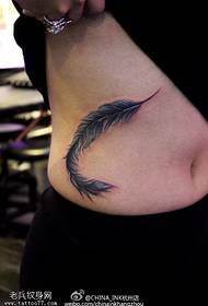 feather color beautiful Tattoo pattern