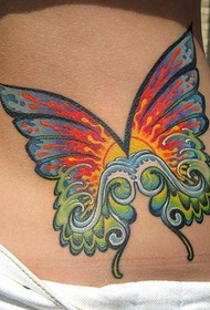 belleza cintura vanguardista hermosa mariposa ala tatuaje foto