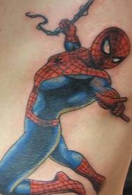 fashion personality side waist good-looking spiderman tattoo pattern picture