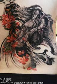 Cool handsome Weifeng anime character tattoo pattern