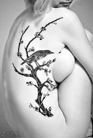 waist sexy plum tattoo pattern