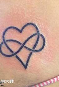 Waist Heart Tattoo Pattern