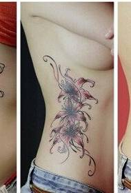 досить красиві талії татуювання квітка талії малюнок, щоб насолодитися малюнком