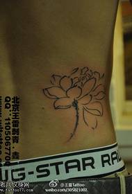 simple and generous lotus tattoo pattern