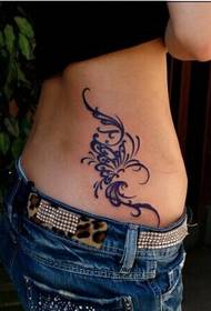 beauty waist beautiful butterfly totem tattoo pattern picture