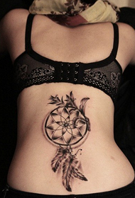 skönhet midja vackra estetiska dröm catcher tatuering mönster