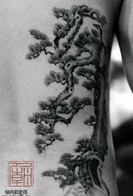 waist pine tattoo pattern