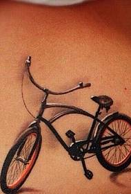 waist creative bicycle tattoo pattern