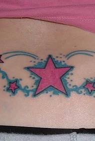 waist up Cute little star tattoos