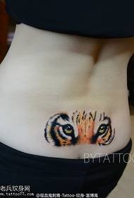 waist realistic tiger tattoo pattern