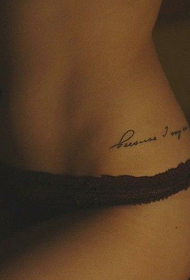sexy waist simple and beautiful English letter tattoo