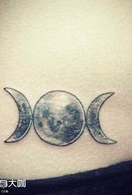 waist sun and moon tattoo pattern