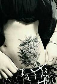 a small part of the tattoo picture for girls' waist