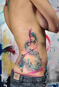 beauty side waist beautiful fashion good-looking note tattoo picture picture