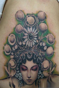 dívčí pas a květ tetování obrázek