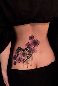 girl's waist beautiful beautiful plus peach heart tattoo picture