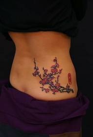 cintura bonita só foto de tatuaxe de flor de cerezo fermoso