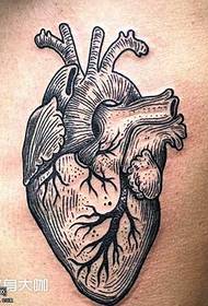 Waist Heart Tattoo Pattern