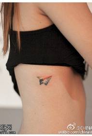 Painted refreshing paper airplane tattoo pattern  69994 - Ink thorns of the rose tattoo pattern