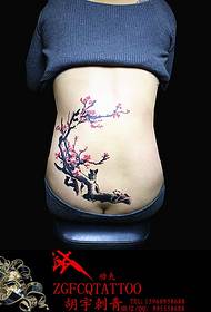 female waist tattoo--sexy plum tattoo works