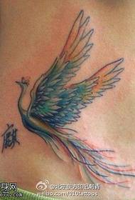 bò ren bèl phoenix zwazo modèl tatoo