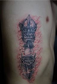 fashion male flank personalized good-looking vajra tattoo Picture picture