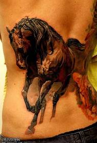 waist horse tattoo pattern