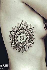 waist point tattoo flower tattoo pattern