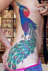 good-looking peacock tattoo