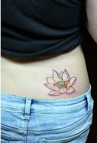 beauty waist beautiful clean ink lotus tattoo pattern picture