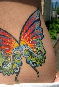 piękna talia moda ładny obraz skrzydła motyla tatuaż