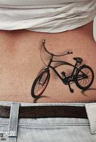 waist bicycle tattoo pattern