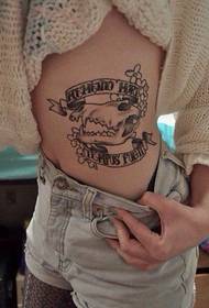 girl waist personalized tattoo pattern