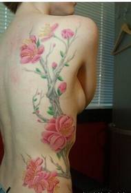Schönheit zurück Taille Pfirsich Tattoo Muster Bild