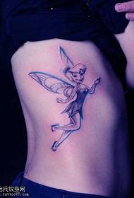 Waist flower fairy fashion tattoo pattern